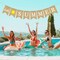 Hello Summer Burlap Banner with Sunshine Rustic Bunting Garland
